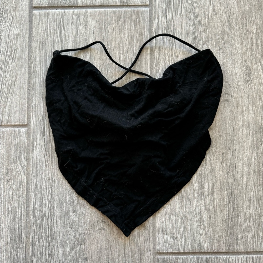 women’s black triangle top